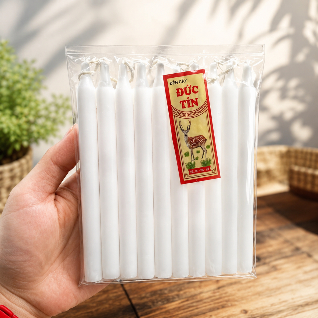 100 Nến cây, đèn cầy thắp sáng Đức Tín thắp 40p, 1 tiếng, 1,5 tiếng