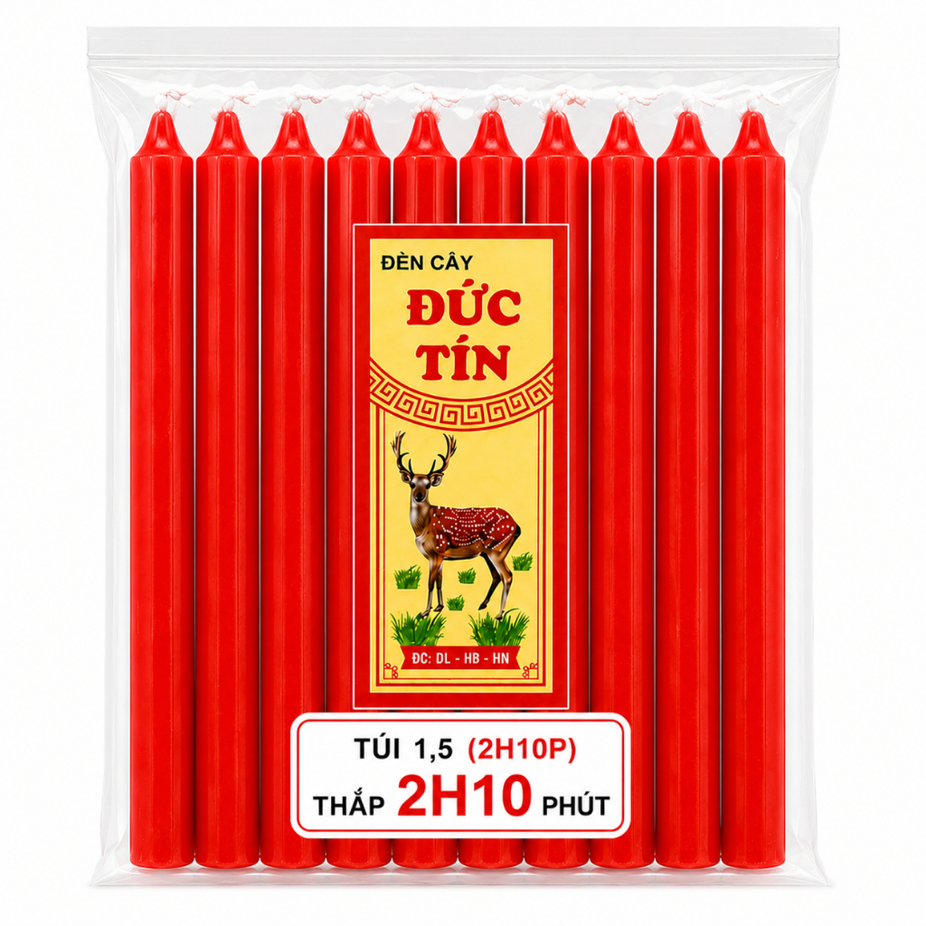100 Nến cây, đèn cầy thắp sáng Đức Tín thắp 40p, 1 tiếng, 1,5 tiếng