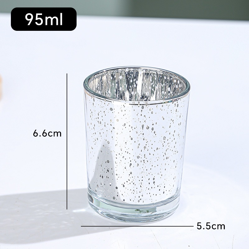 Lọ Thuỷ Tinh Có Nắp Gỗ TRáng Gương Làm Nến Hoạ Tiết Sao Lung Linh