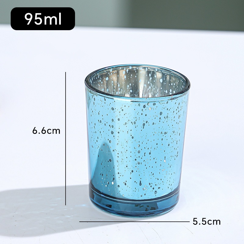 Lọ Thuỷ Tinh Có Nắp Gỗ TRáng Gương Làm Nến Hoạ Tiết Sao Lung Linh