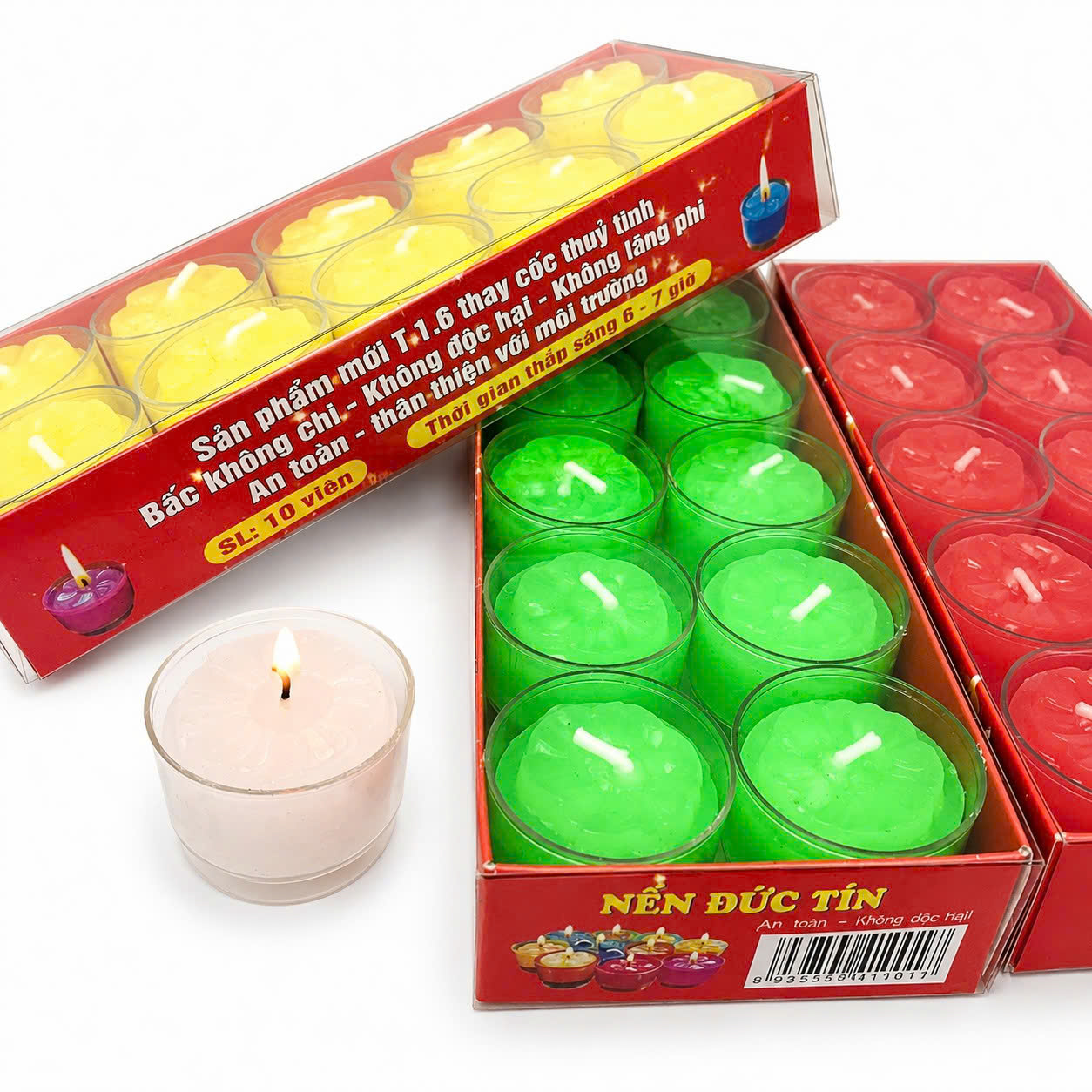 1 hộp nến 10 viên T16 cháy 7h