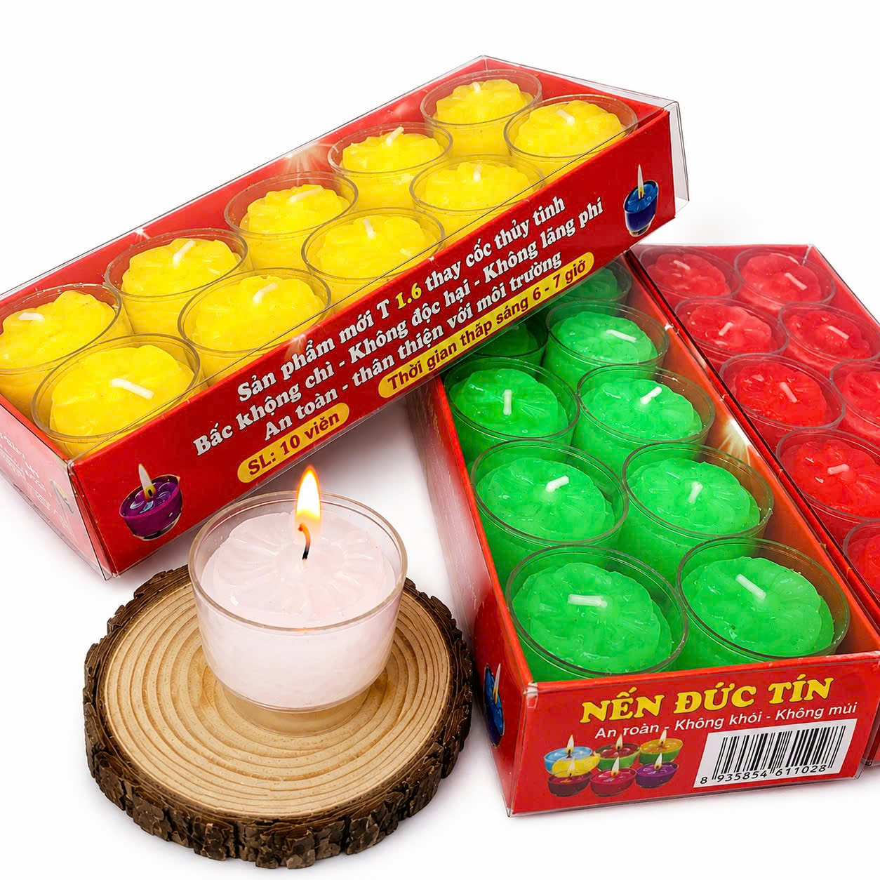 1 hộp nến 10 viên T16 cháy 7h