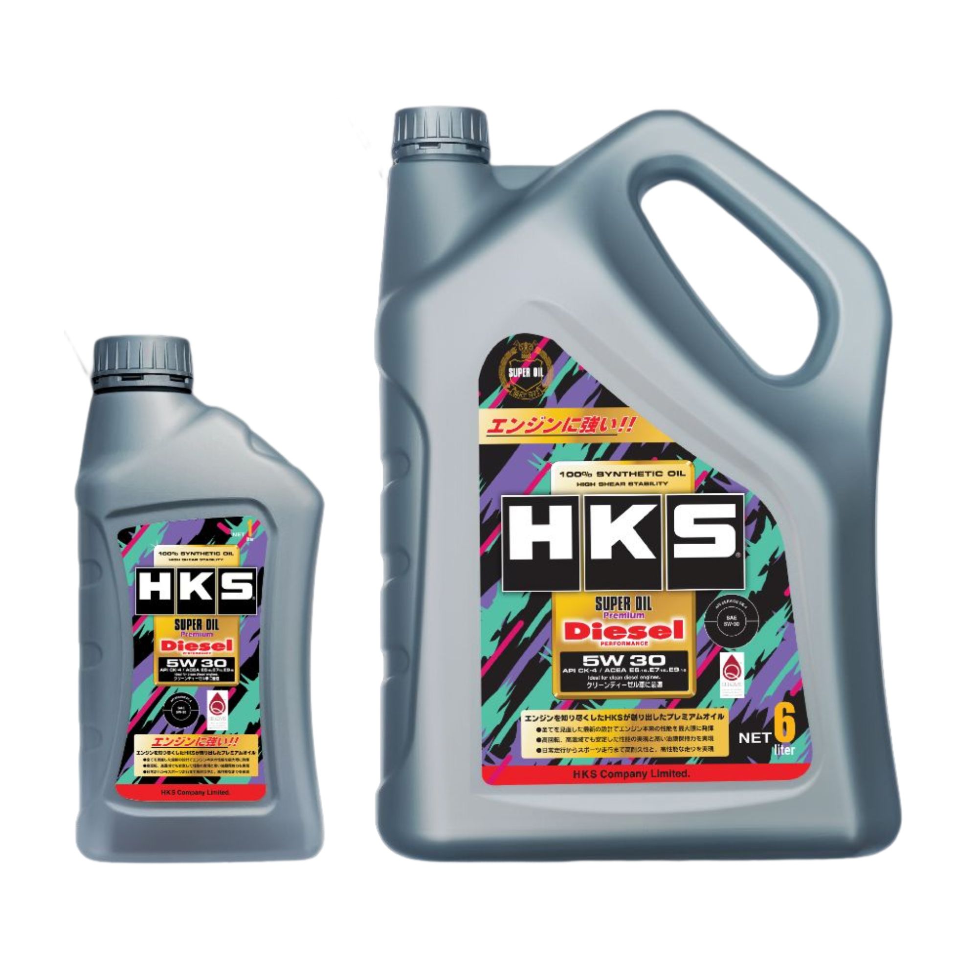 Dầu nhớt hiệu suất HKS 5W30 DIESEL CK-4, 100% Synthetic (SET 6L + 1L)
