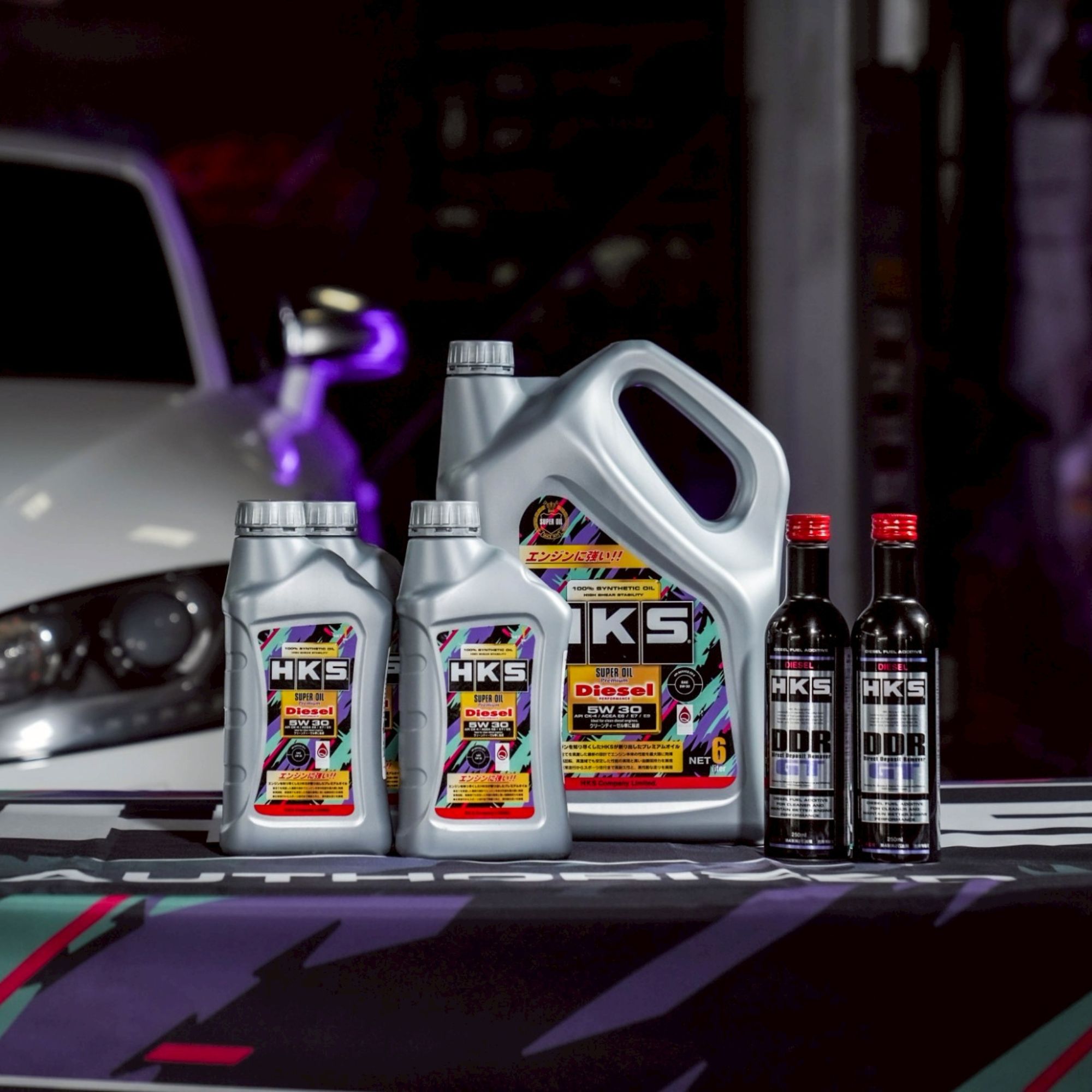 Dầu nhớt hiệu suất HKS 5W30 DIESEL CK-4, 100% Synthetic (SET 6L + 1L)