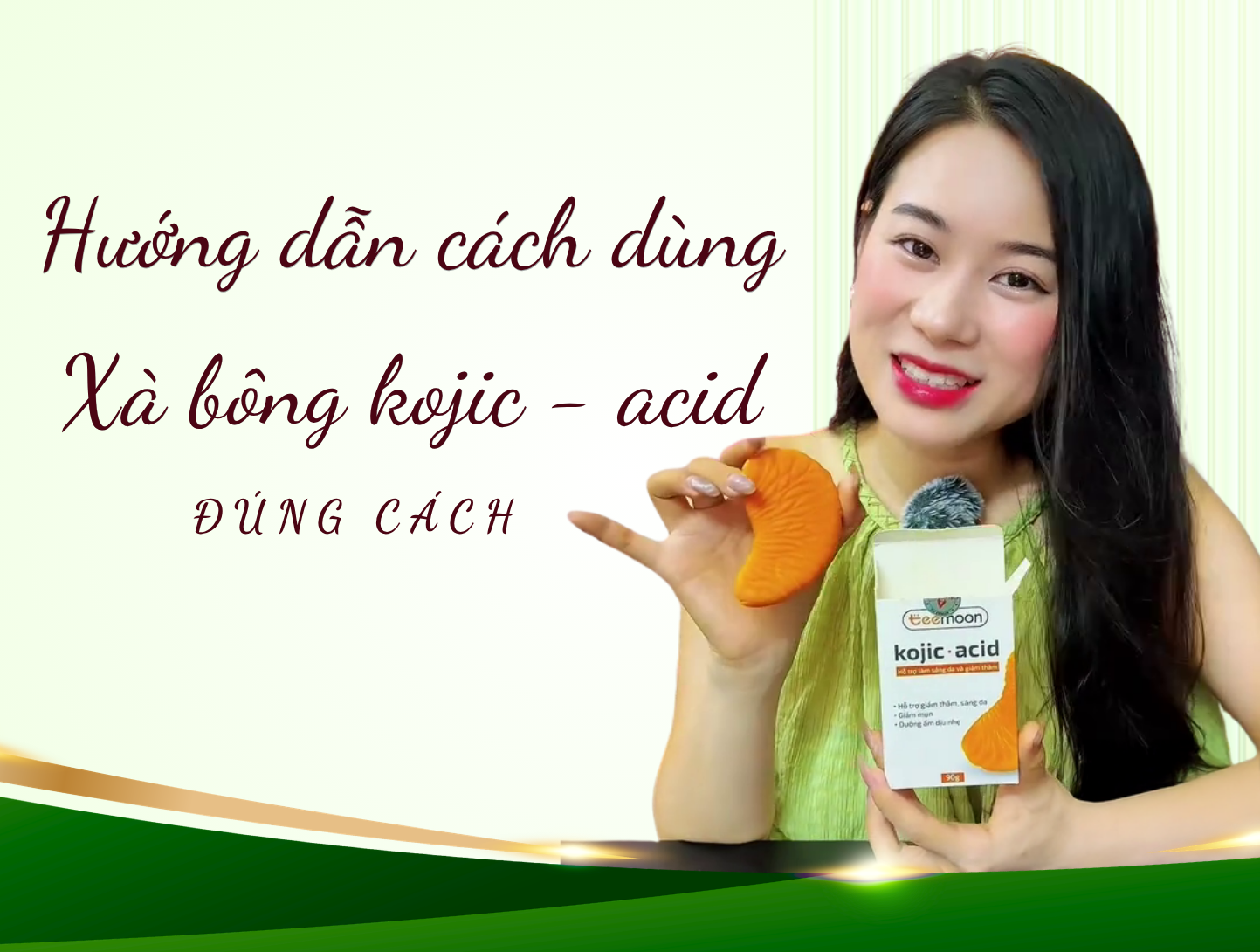Hướng dẫn sử dụng xà bông Kojic Acid Teemoon đúng cách