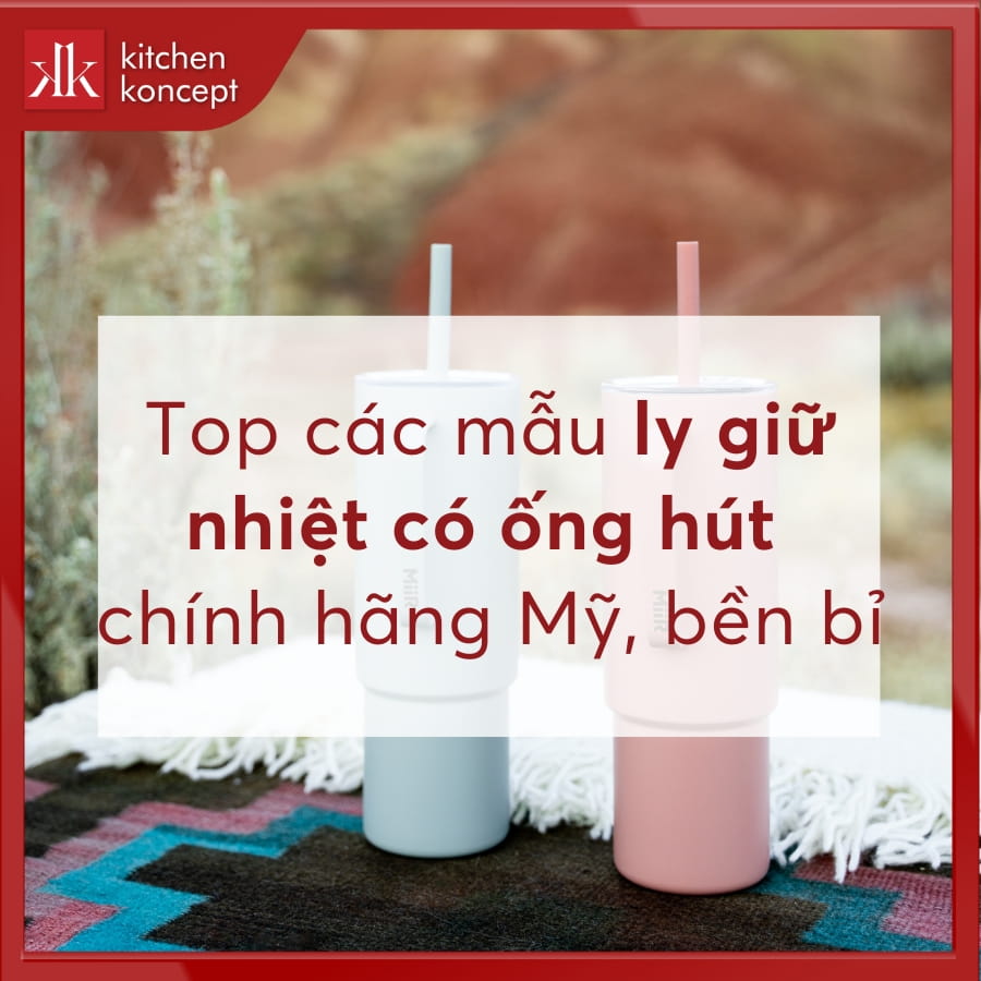 Top các mẫu ly giữ nhiệt có ống hút chính hãng từ Mỹ