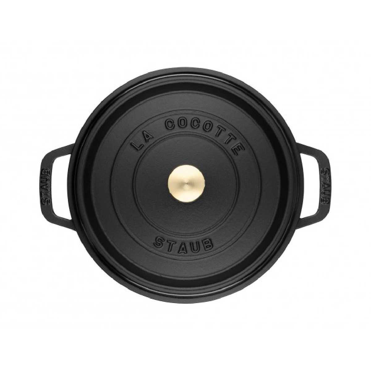 Nồi gang Staub tròn màu đen