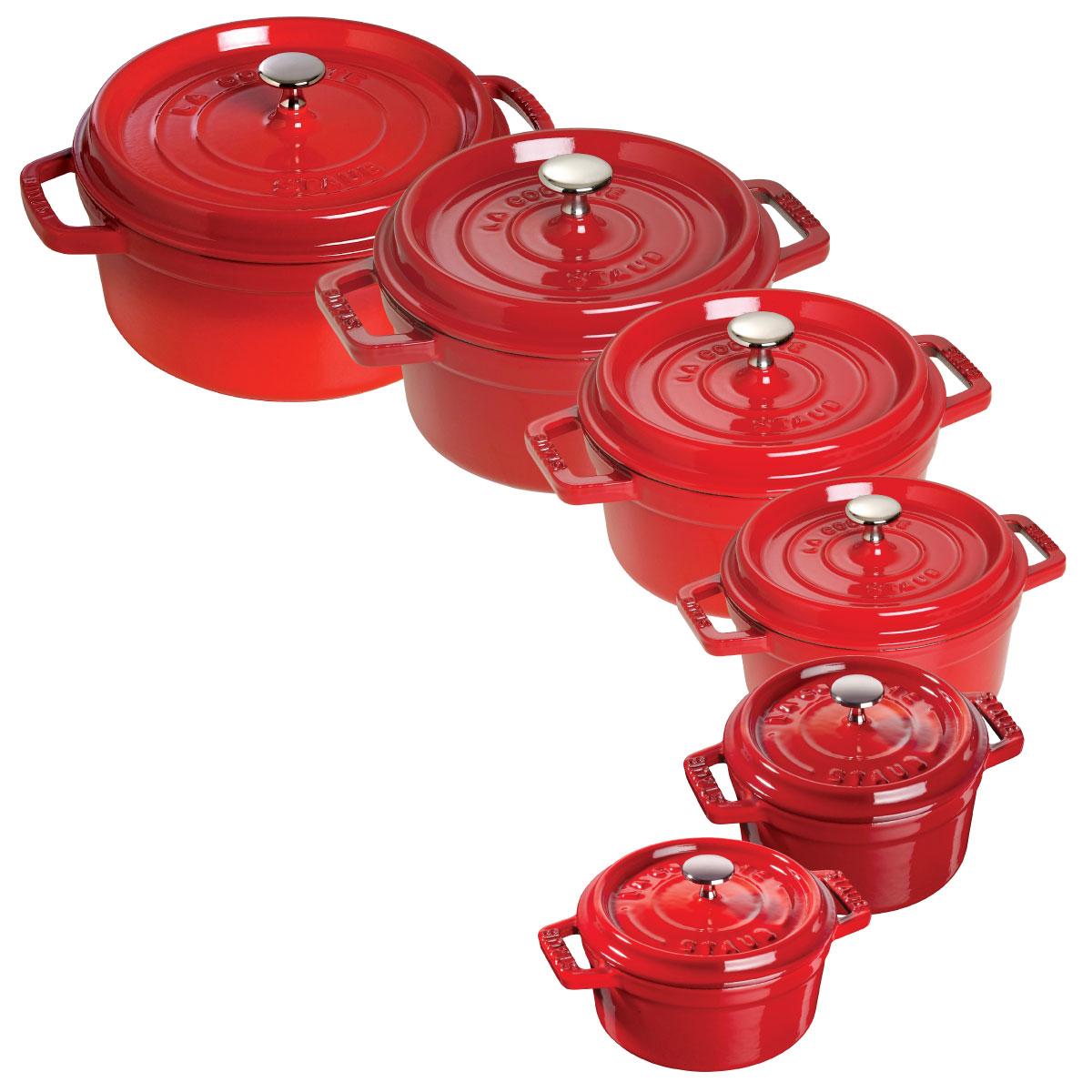 Staub - Nồi tròn màu đỏ cherry