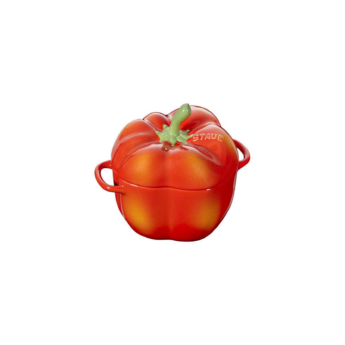 Staub - Tô có nắp hình ớt chuông màu cam - 12cm
