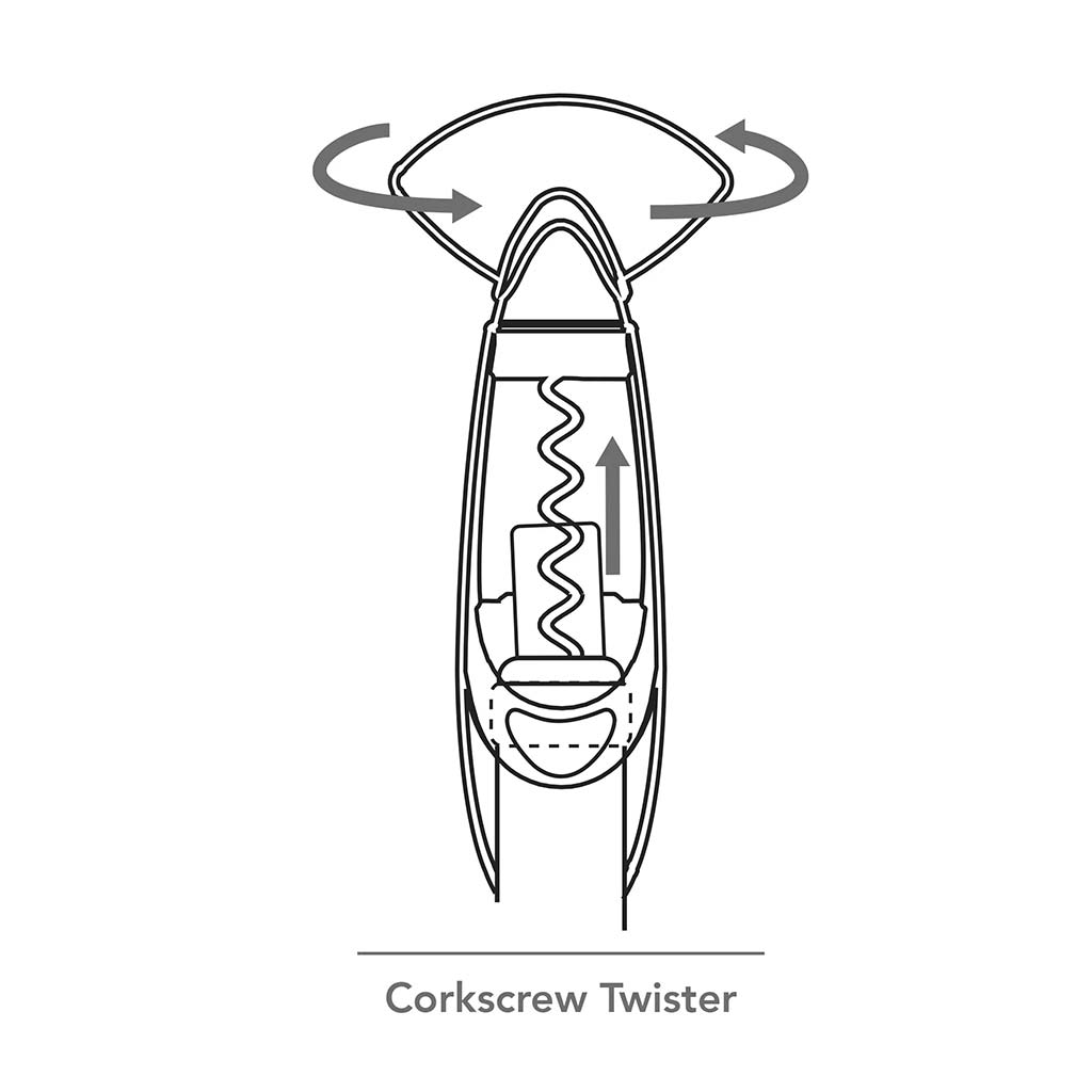 Vacu Vin - Dụng cụ khui rượu Twister - 20cm