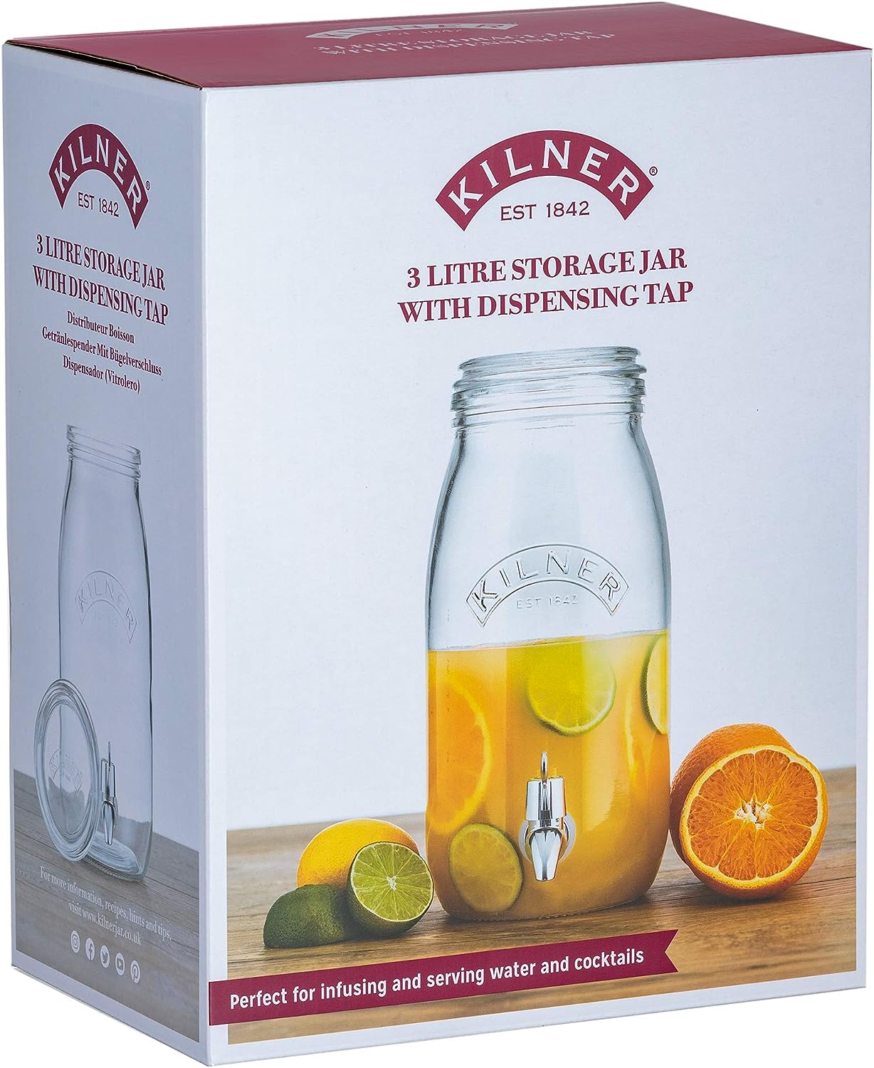 Kilner - Bình nước thủy tinh - 3L