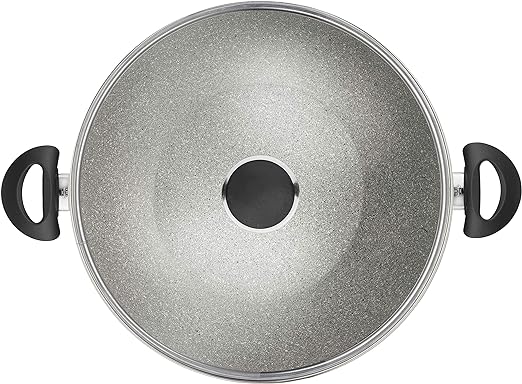 Chảo Wok nhôm chống dính nắp kính Ferrara BALLARINI - 36cm