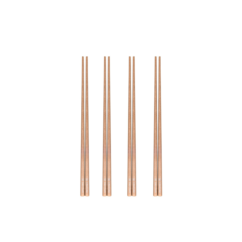 Bộ đũa ăn Minimal màu vàng hồng (4 cặp)