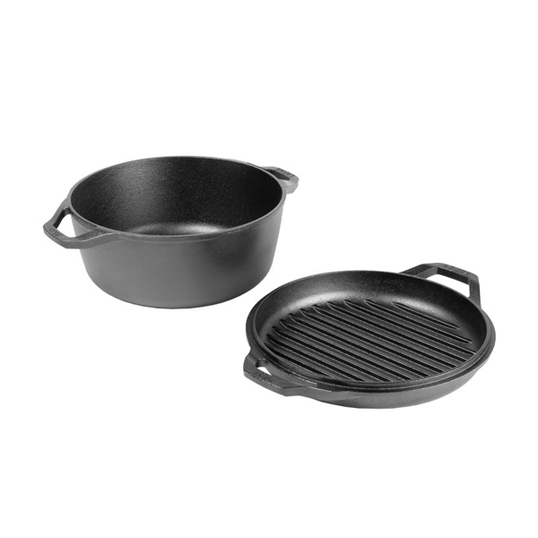 Lodge - Bộ nồi chảo gang nướng tròn - 5.68L - 26cm