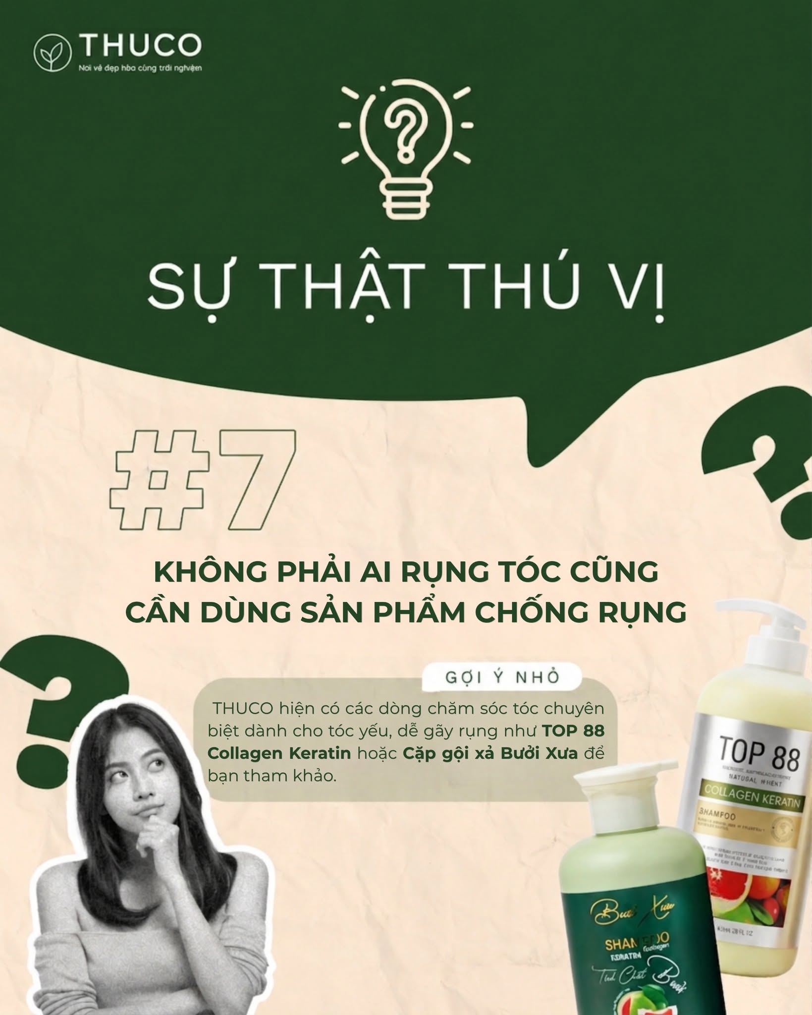 Sự Thật Thú Vị #7: Không phải ai rụng tóc cũng cần dùng sản phẩm chống rụng