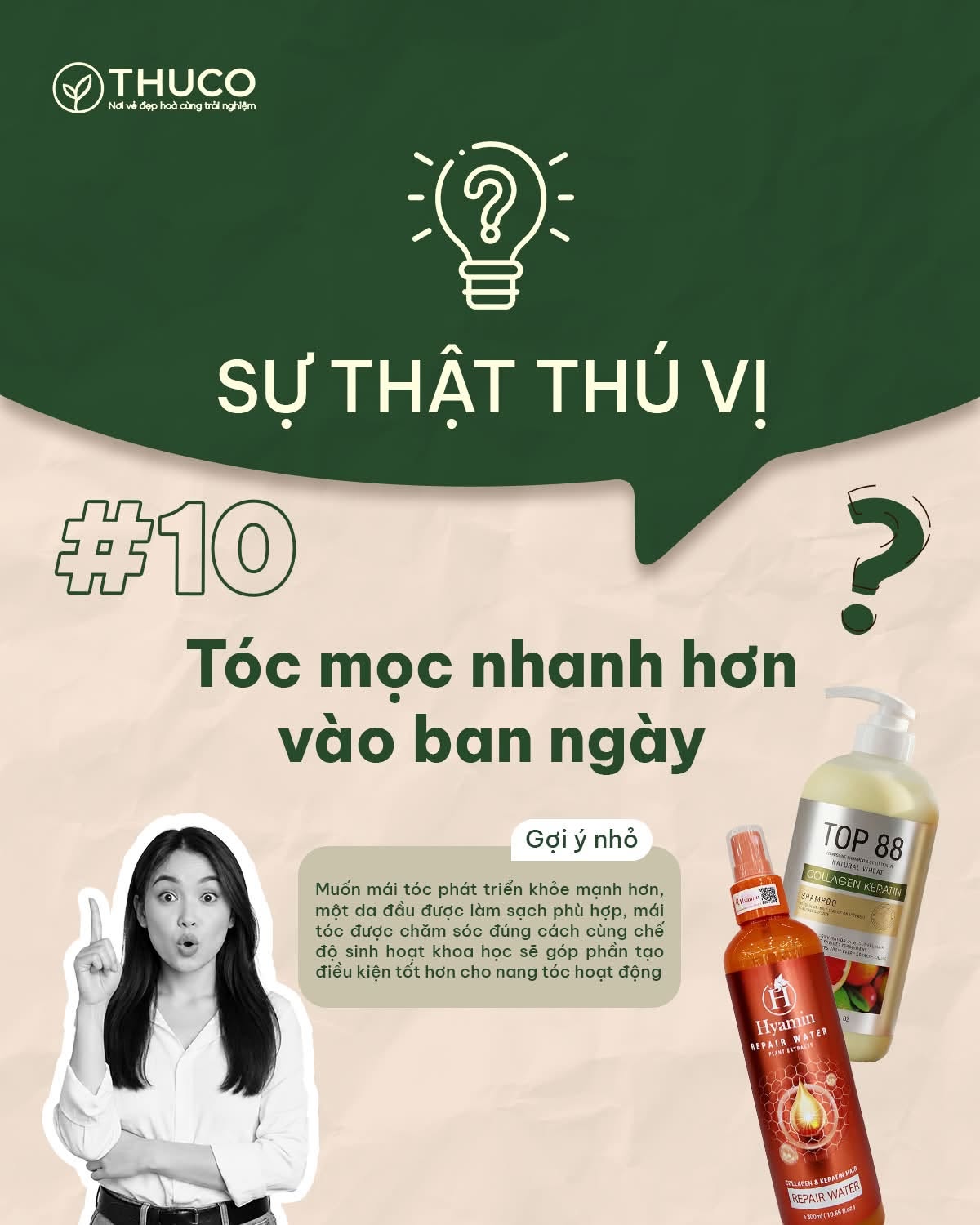Sự Thật Thú Vị #10: Tóc Mọc Nhanh Hơn Vào Ban Ngày