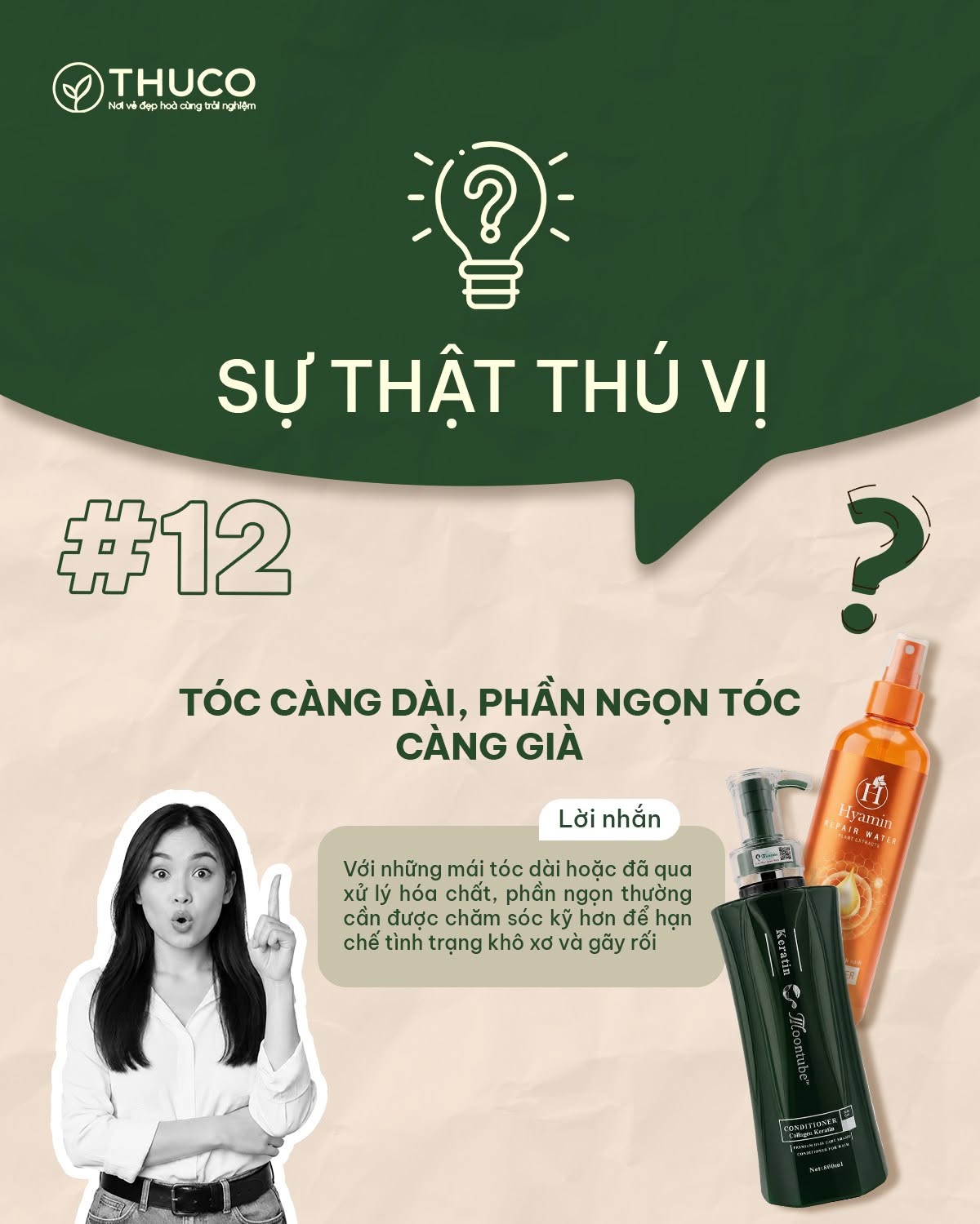 Sự Thật Thú Vị #12: Tóc Càng Dài, Phần Ngọn Tóc Càng Già