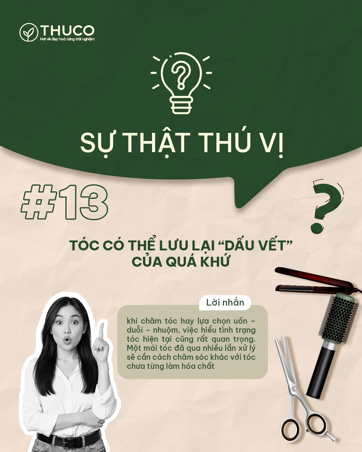 Sự Thật Thú Vị #13: Tóc Có Thể Lưu Giữ 