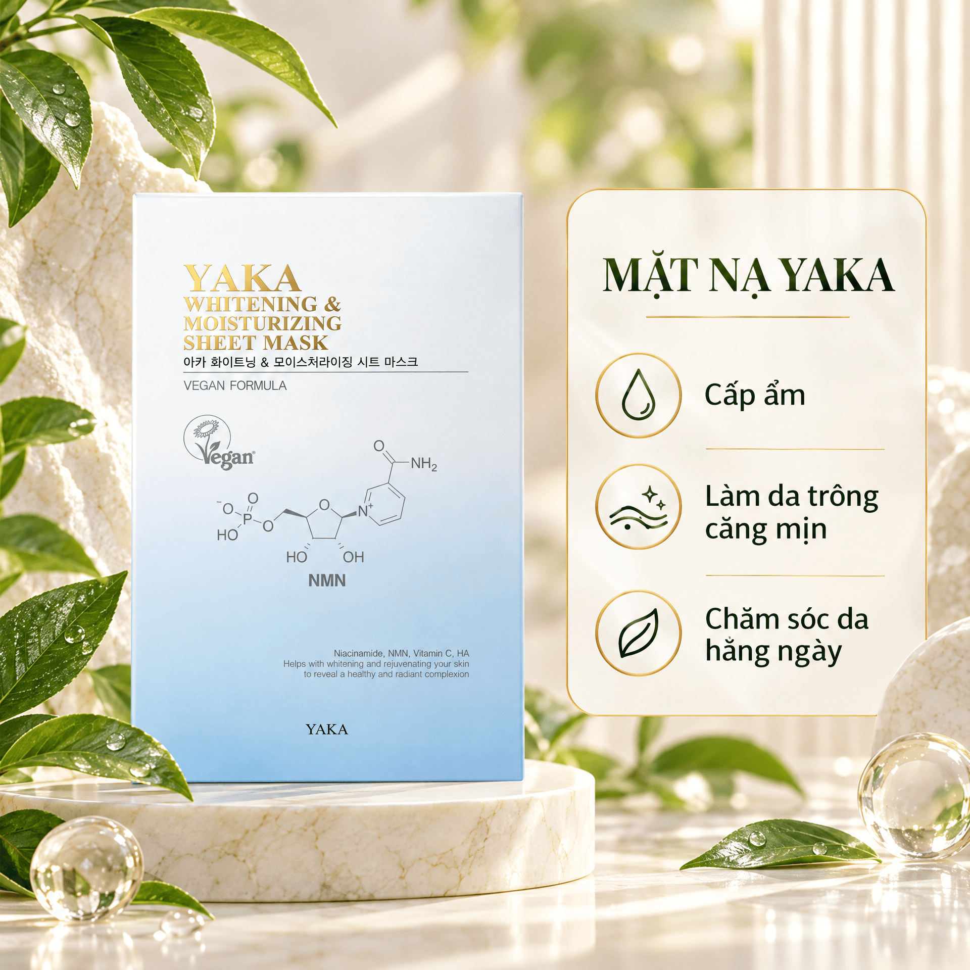 Mặt nạ YAKA dưỡng trắng & dưỡng ẩm