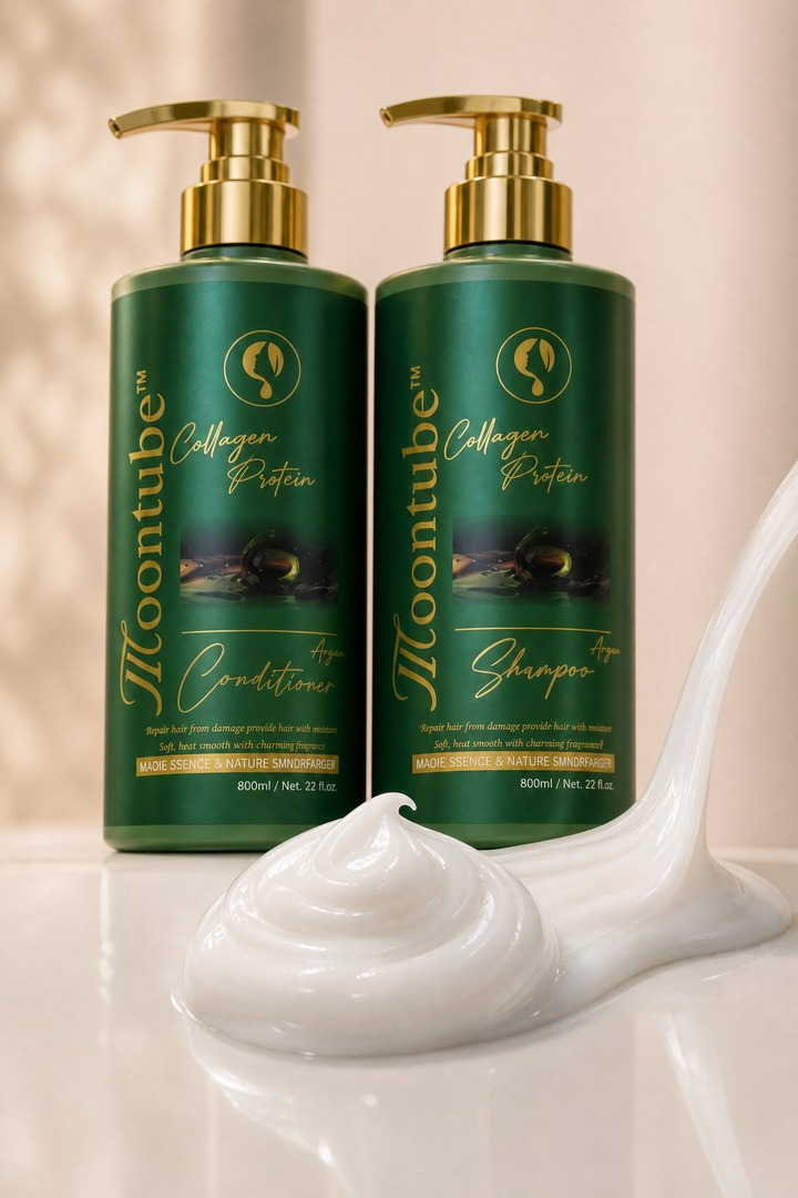 Dầu xả Moontube Argan siêu mượt hỗ trợ phục hồi tóc khô xơ 800ml