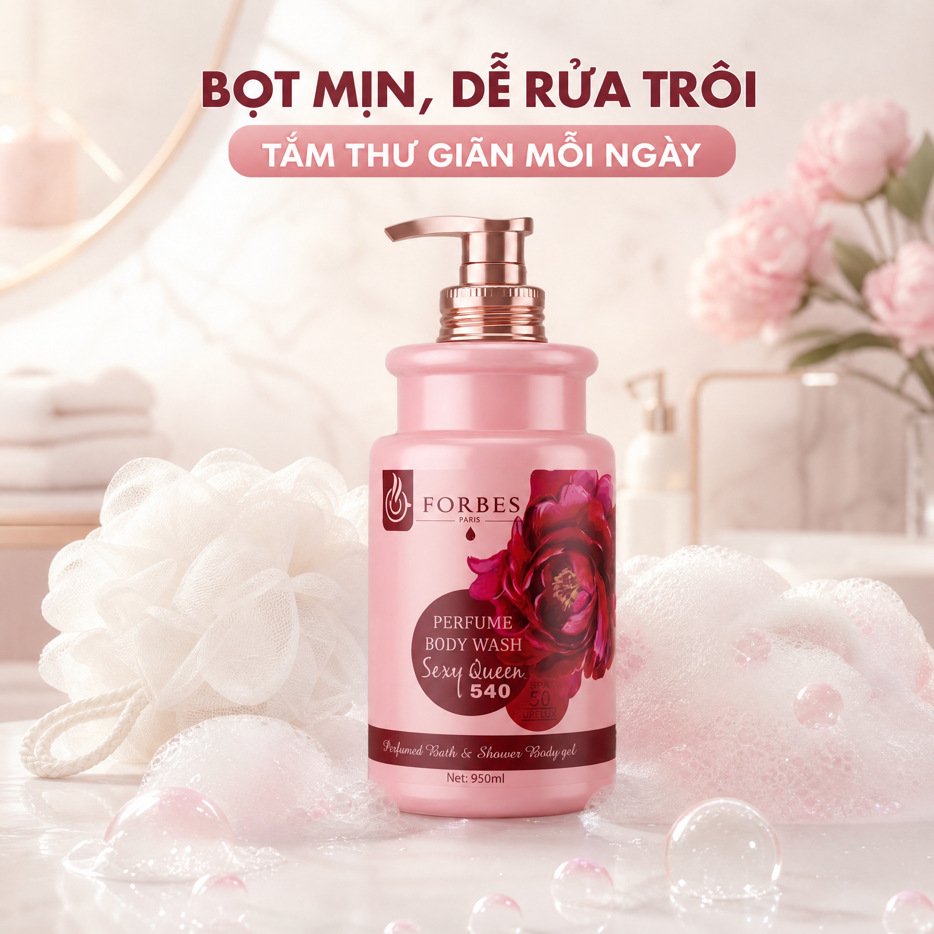 Sữa tắm Forbes dưỡng sáng da hương nước hoa chính hãng 950ml