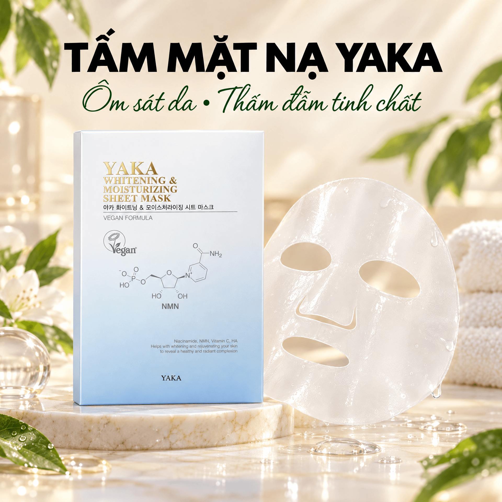 Mặt nạ YAKA dưỡng trắng & dưỡng ẩm