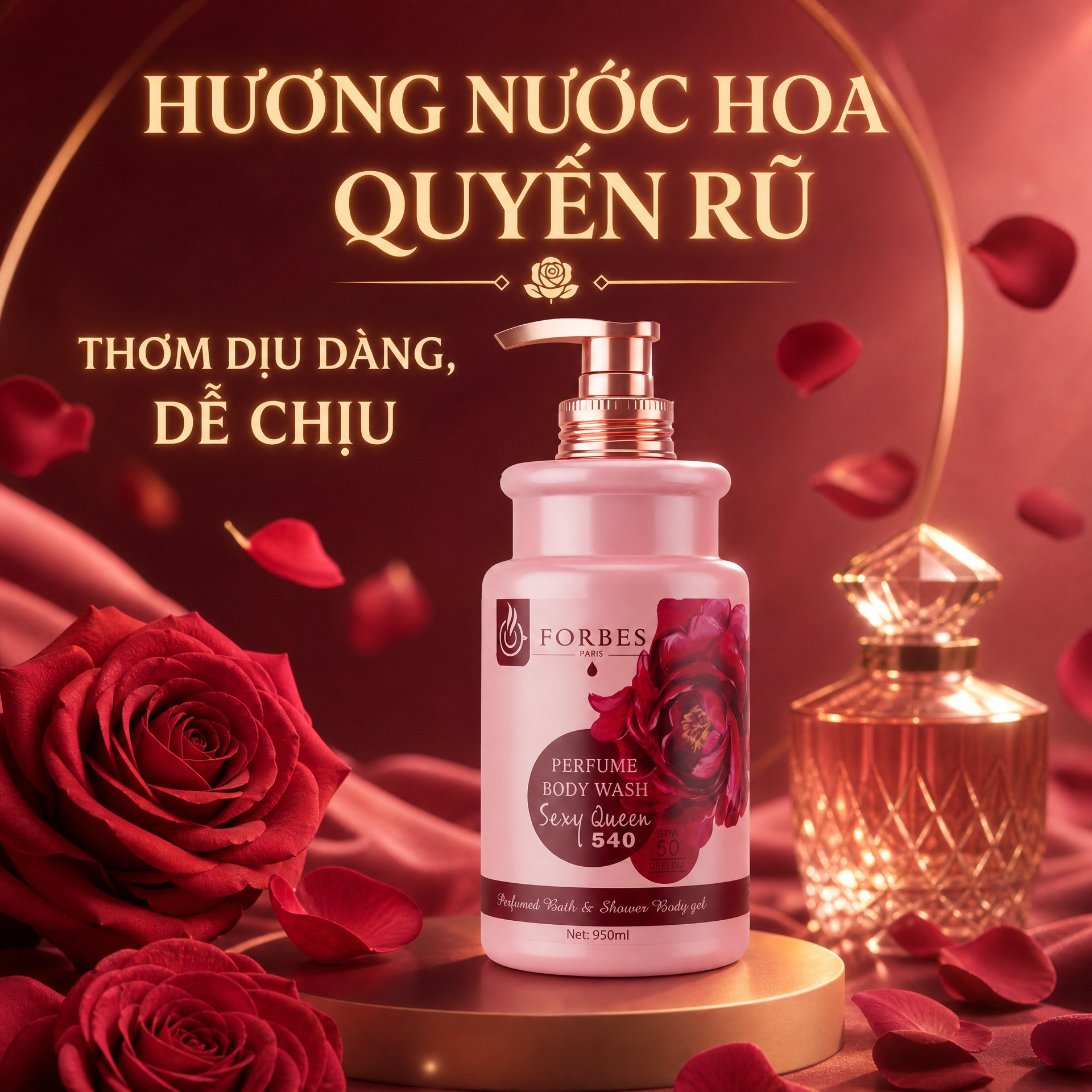 Sữa tắm Forbes dưỡng sáng da hương nước hoa chính hãng 950ml