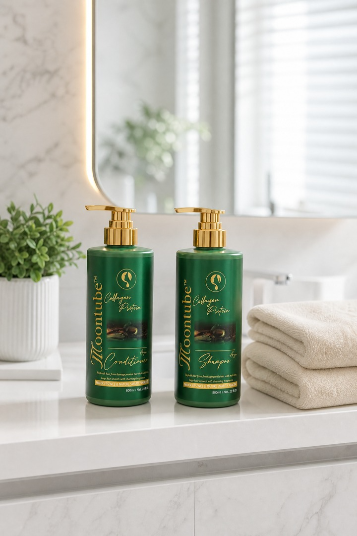 Cặp dầu gội xả Moontube Argan siêu mượt 800ml