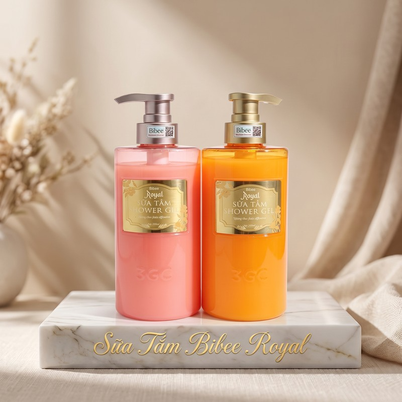 Sữa tắm nước hoa Bibee Royal dưỡng ẩm mịn da hương thơm quyến rũ 500ml