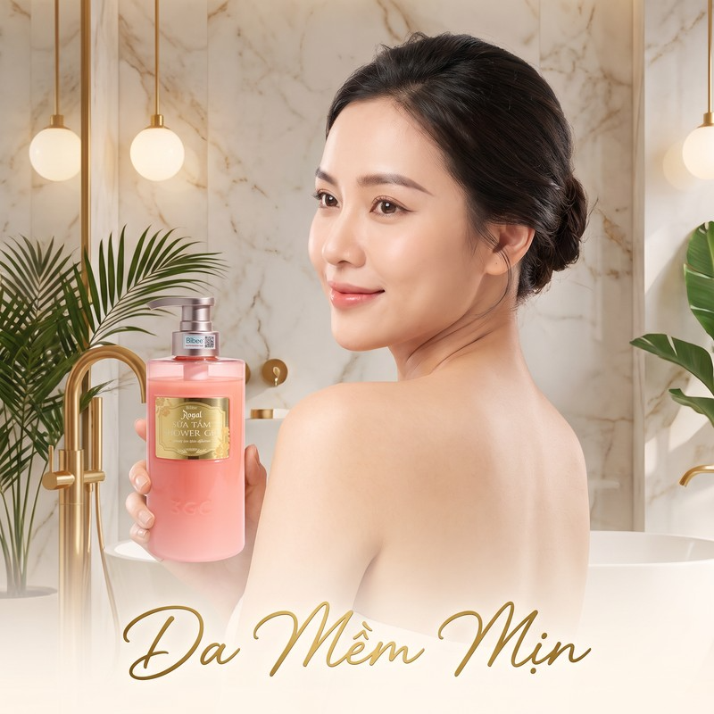Sữa tắm nước hoa Bibee Royal dưỡng ẩm mịn da hương thơm quyến rũ 500ml
