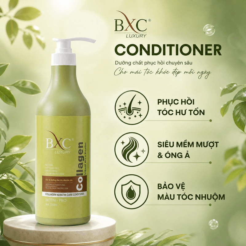 Dầu xả dưỡng sinh BXC Luxury dưỡng sinh siêu mềm mượt 800ml