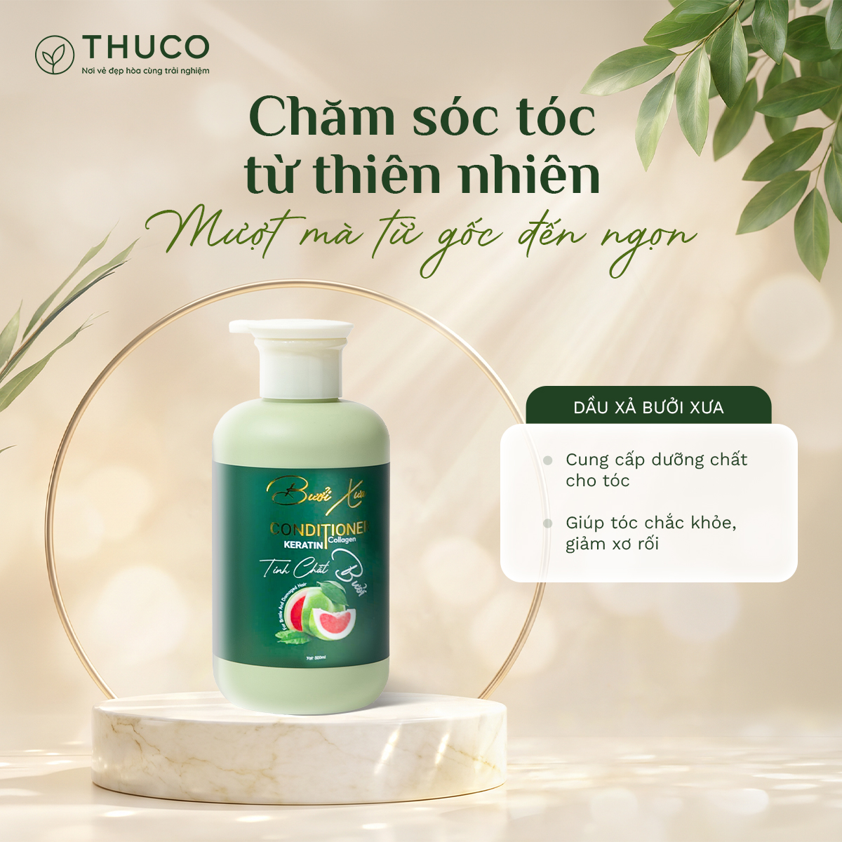 Dầu xả Bưởi Xưa tái sinh suối tóc 500ml