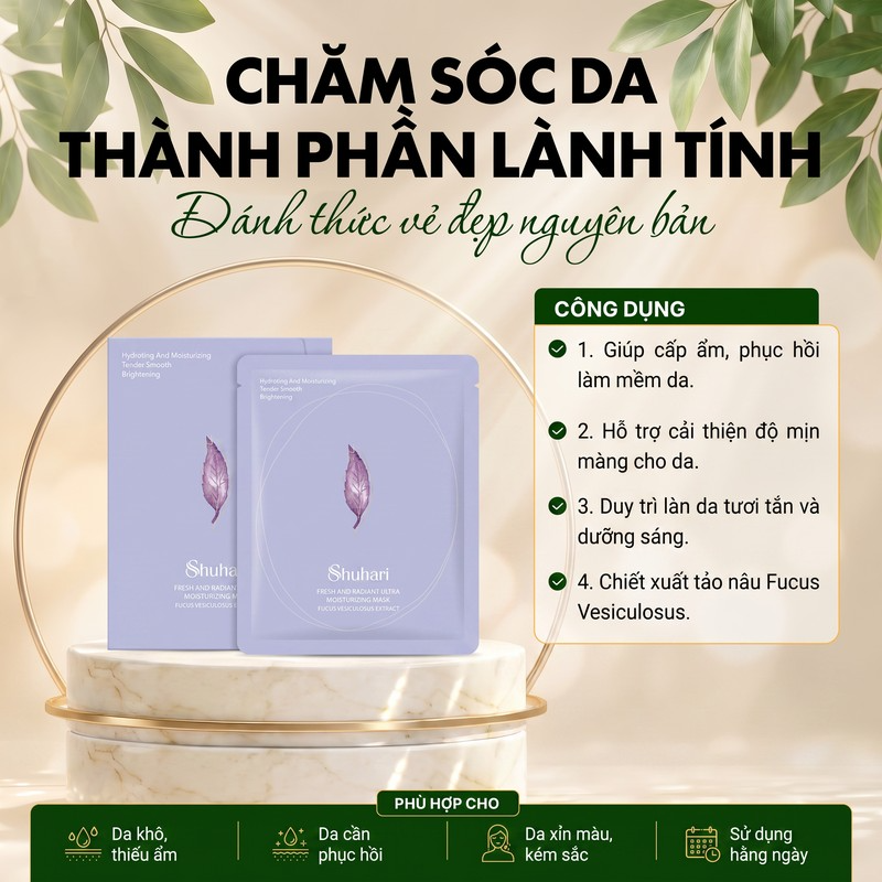 Mặt nạ SHUHARI phục hồi chuyên sâu cấp ẩm mềm mịn 40ml