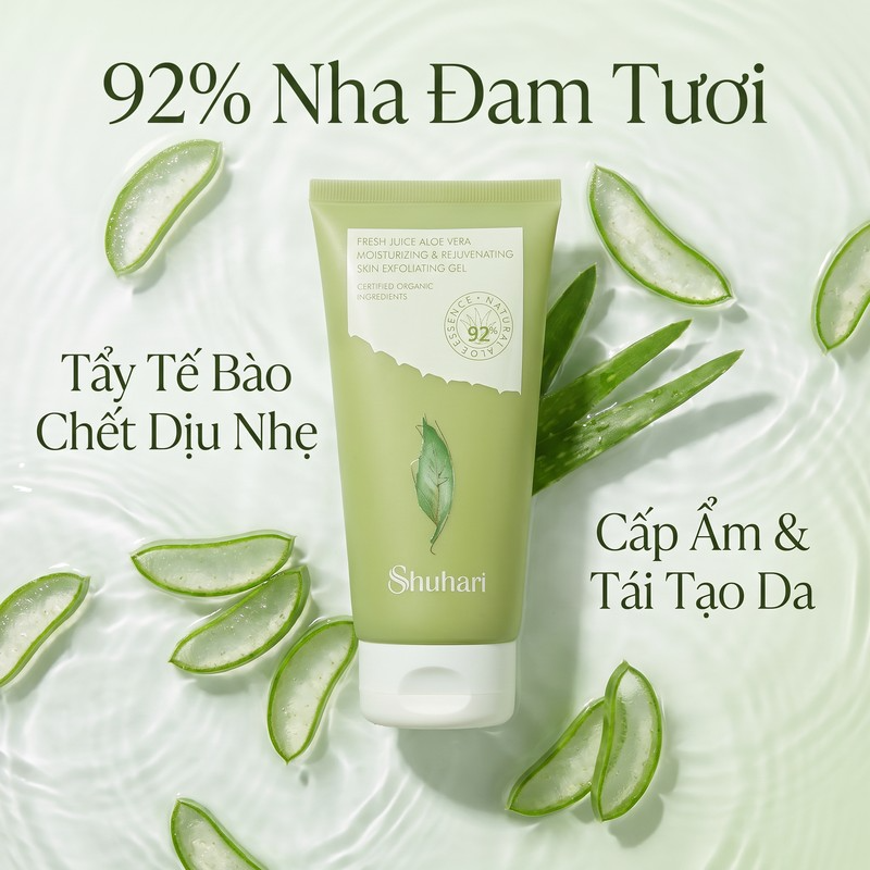 Gel tẩy tế bào chết SHUHARI lô hội dưỡng ẩm làm mềm mịn da 180g