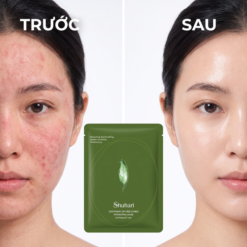 Mặt nạ SHUHARI cấp ẩm chuyên sâu làm dịu da khô ửng đỏ 40ml