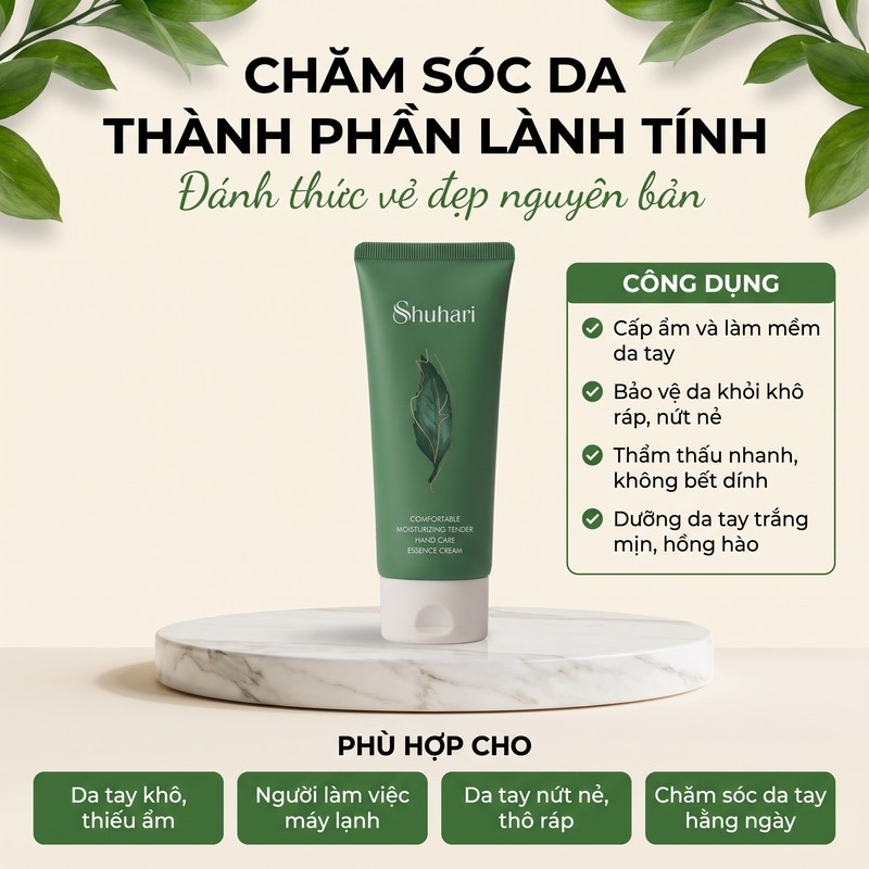 Kem dưỡng da tay SHUHARI dưỡng ẩm làm mềm mịn da tay chuyên sâu