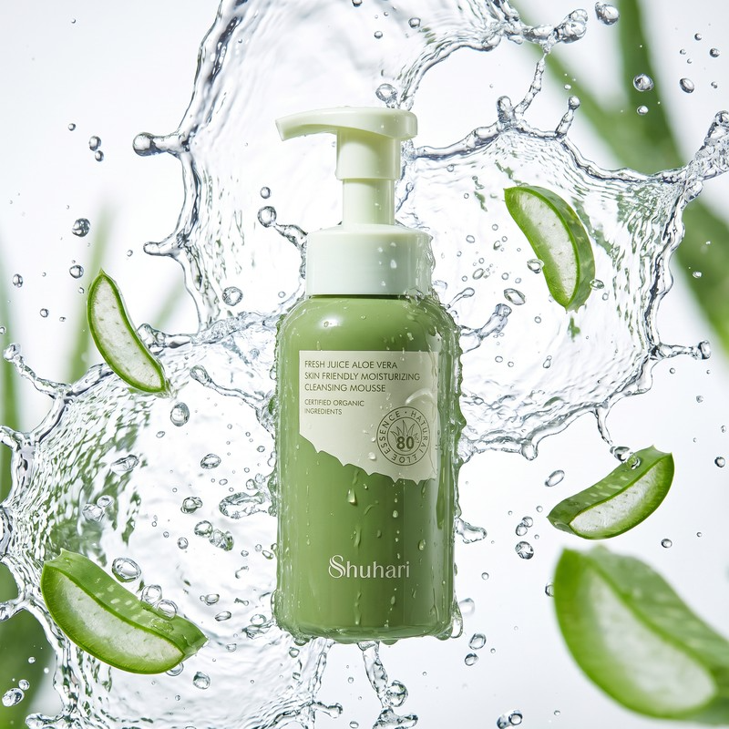 Bọt rửa mặt SHUHARI nha đam tươi dưỡng ẩm dịu nhẹ dưỡng sáng da 300ml
