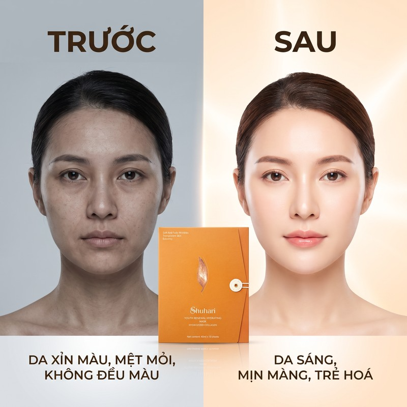 Mặt nạ SHUHARI tái tạo dưỡng trắng da cấp ẩm mềm mịn 40ml