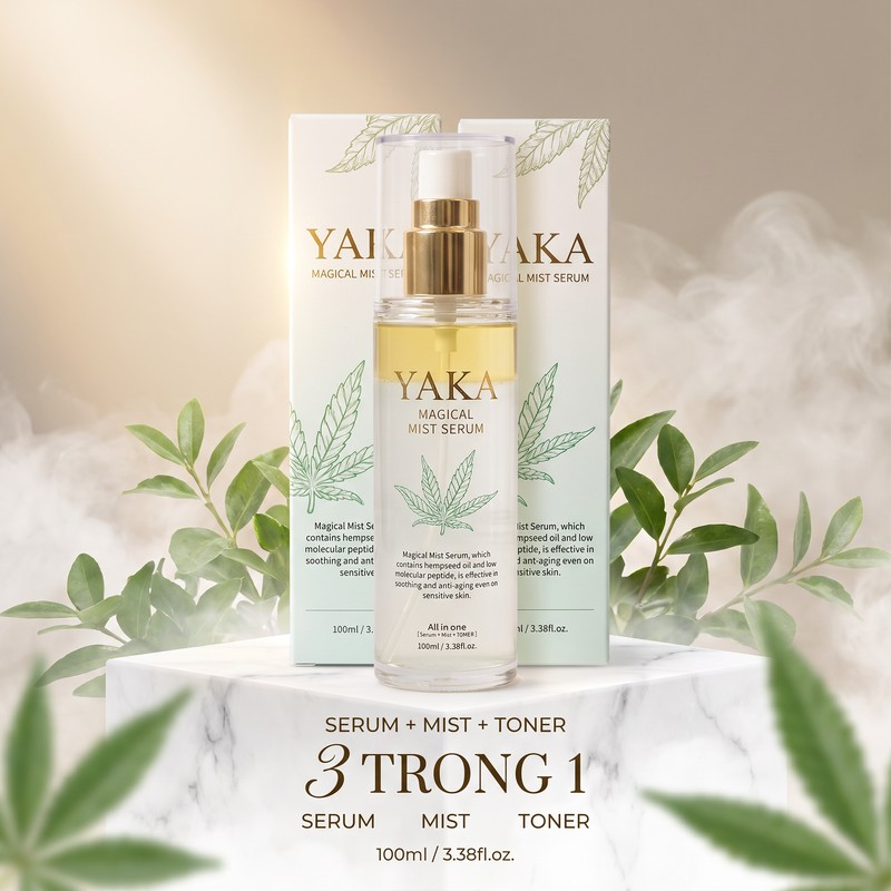 Xịt khóa dưỡng da serum 3 trong 1 YAKA cấp ẩm làm mềm mịn 100ml