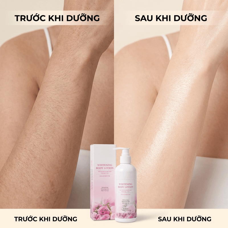 Sữa dưỡng thể YAKA hỗ trợ nâng tông sáng da dưỡng ẩm 250ml