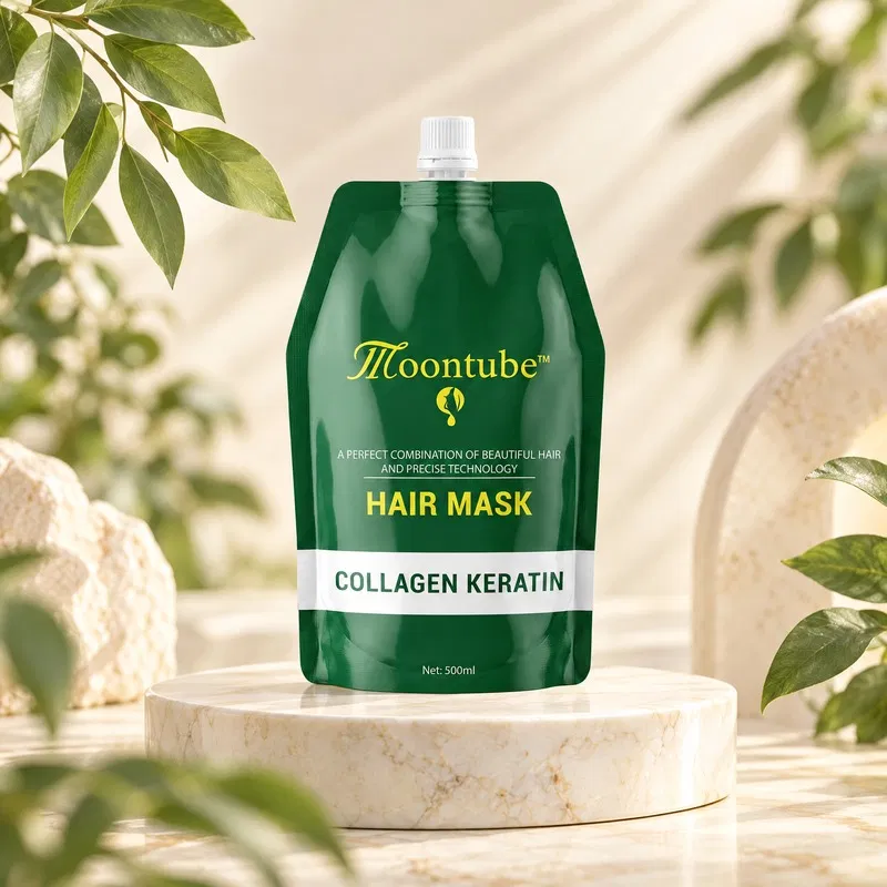 Hấp túi Moontube Collagen siêu mềm mượt hỗ trợ phục hồi tóc hư tổn 500ml