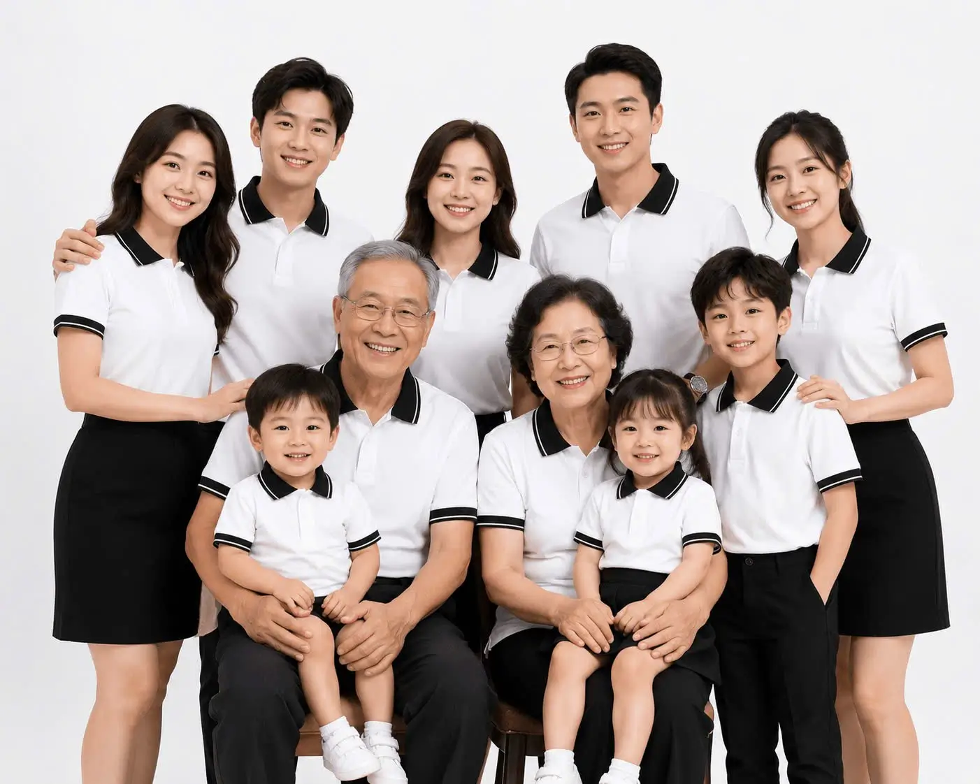 Áo Polo Trắng Phối Cổ Đen Sọc Xám Chì