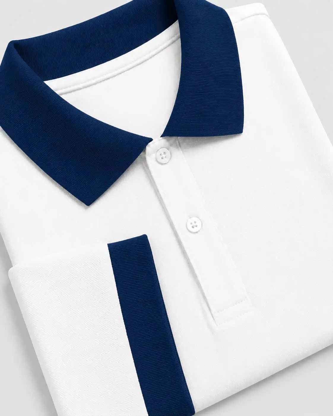 Áo Polo Trắng Phối Cổ Navy