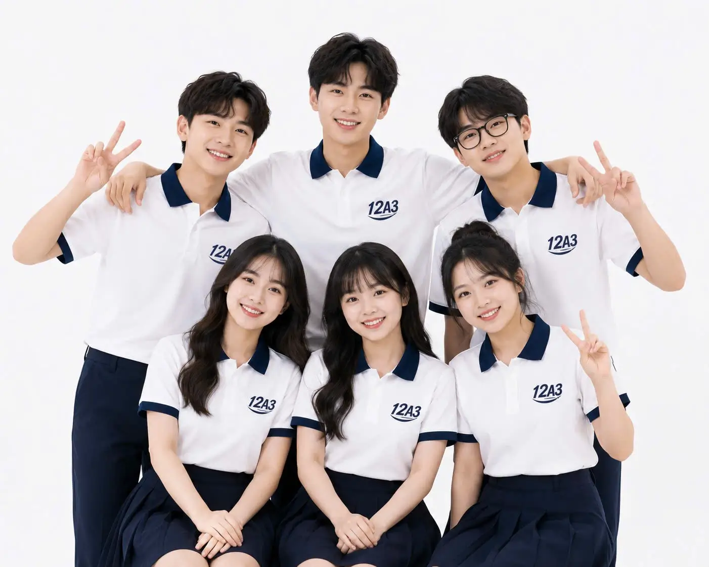 Áo Polo Trắng Phối Cổ Navy