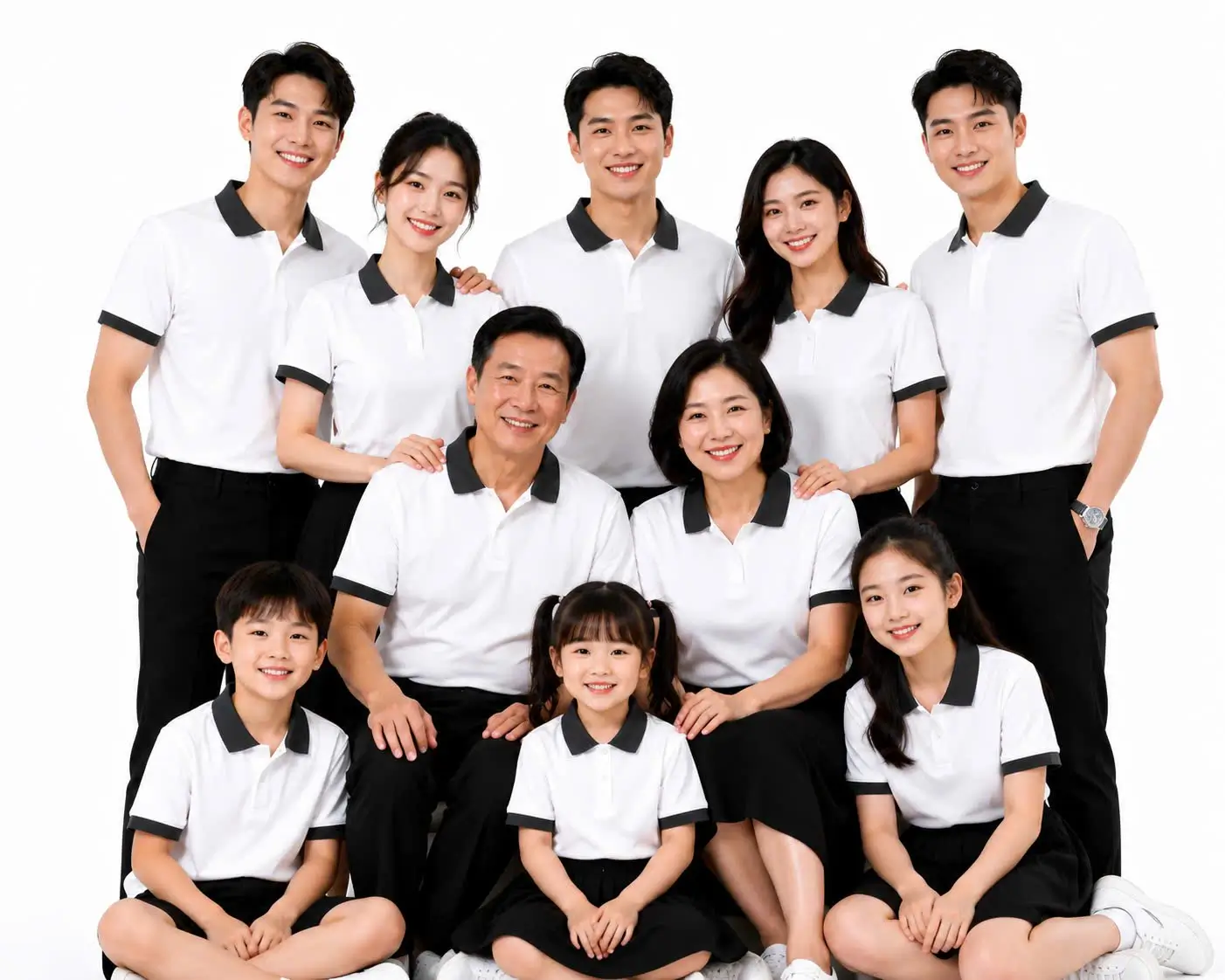 Áo Polo Trắng Phối Cổ Xám Đậm