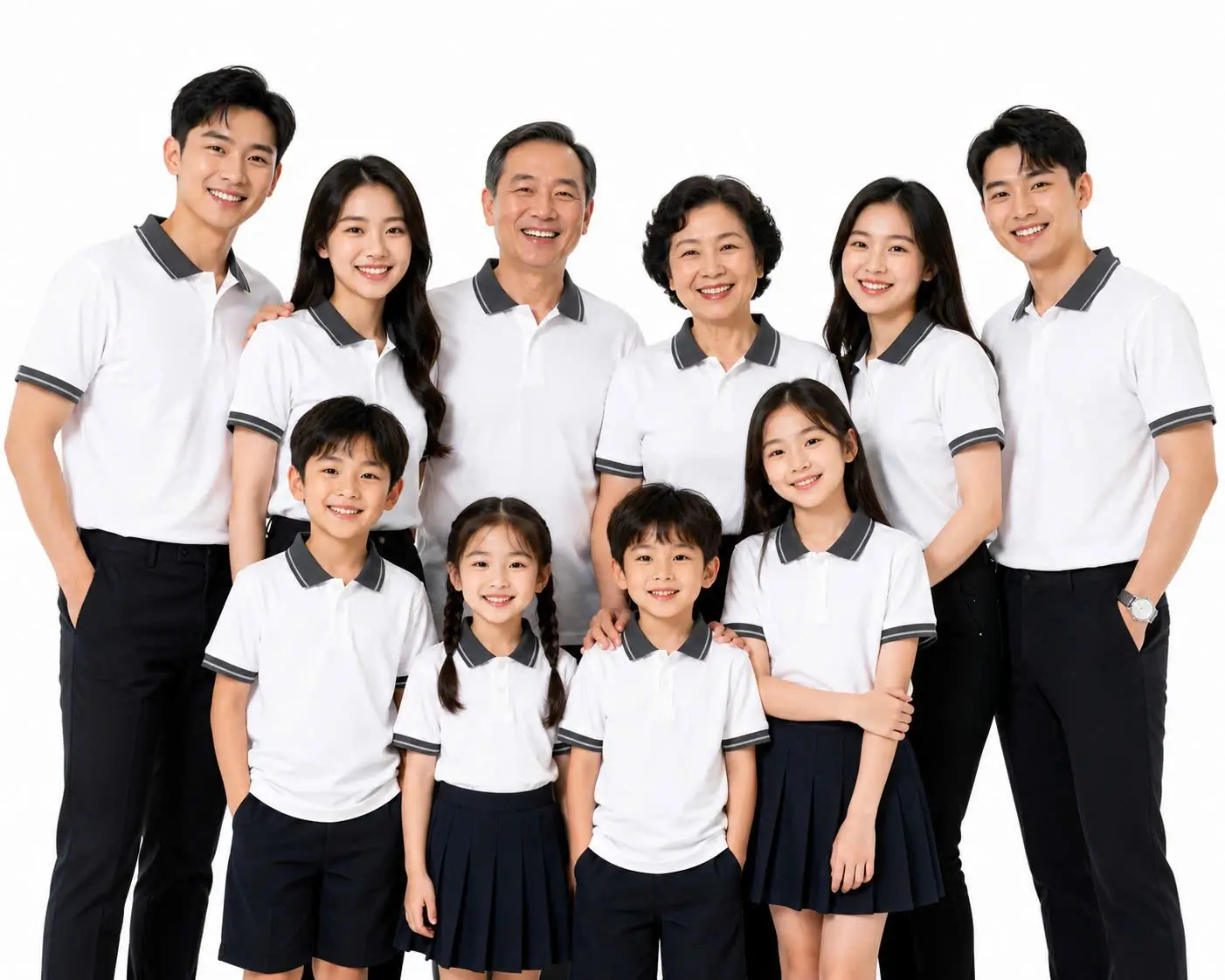 Áo Polo Trắng Phối Cổ Xám Đậm Sọc Xám Chì