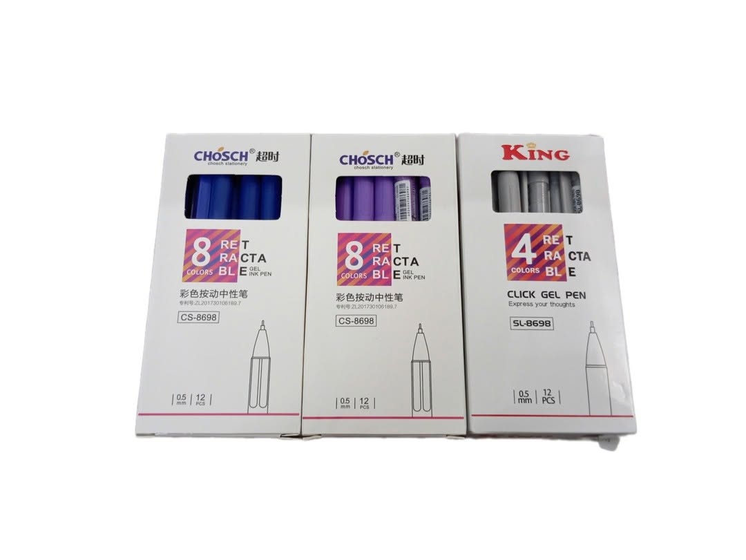Viết Gel Nước Bấm Chosch 8698 Ngòi 0.5mm