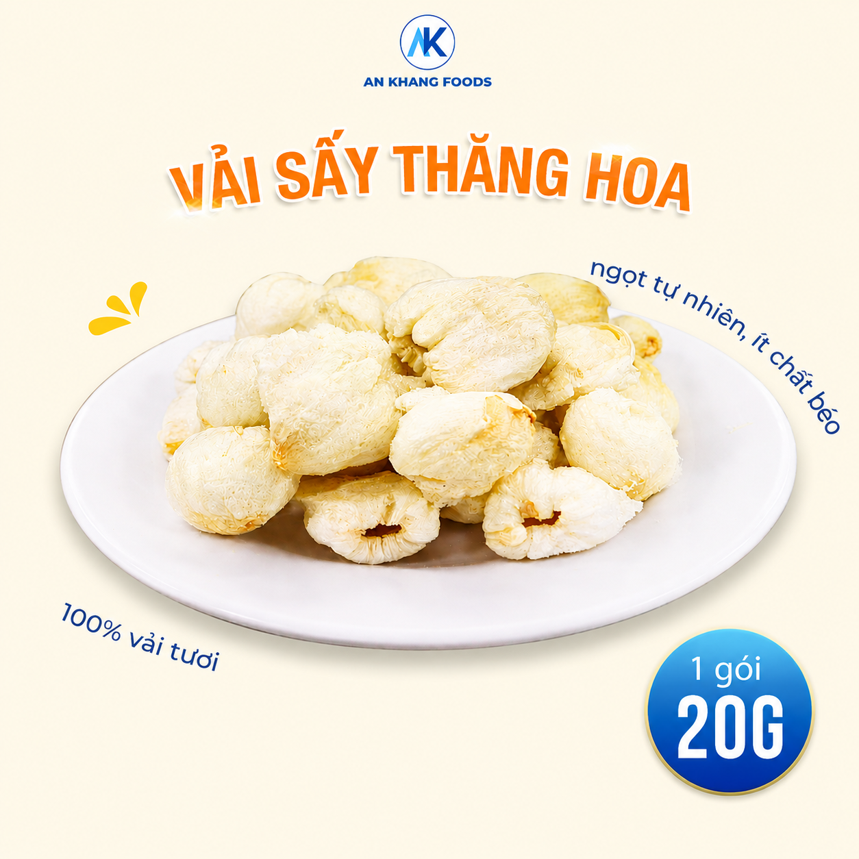 Combo trái cây sấy thăng hoa organic 100% không hương liệu AnKhang Foods