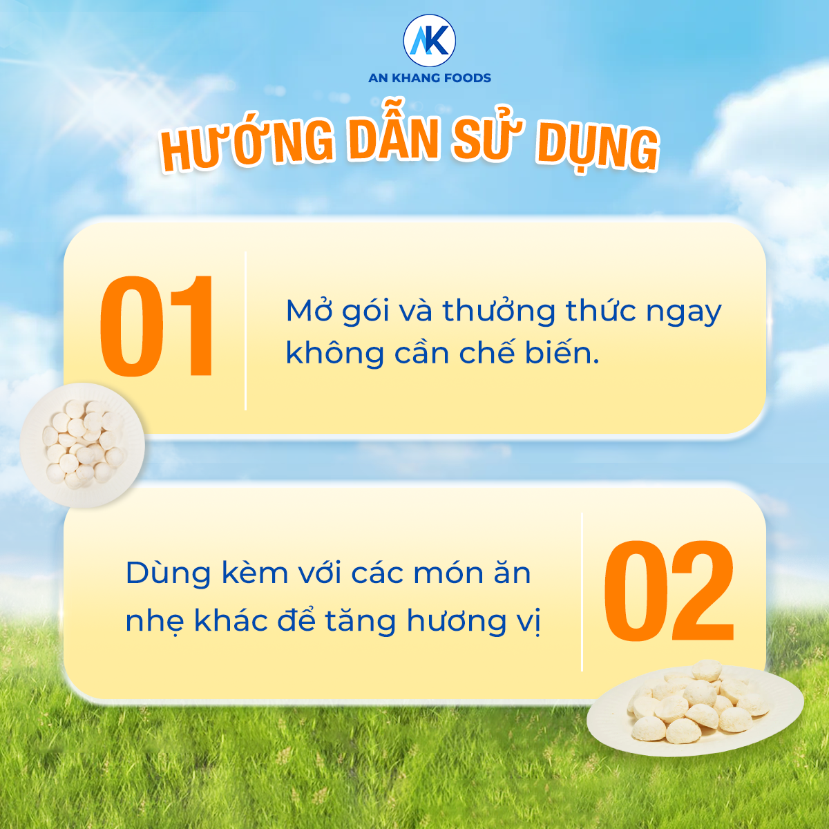 Combo sữa chua sấy thăng hoa vị chua ngọt tự nhiên 20g thơm ngon, giòn tan trong miệng AnKhang Foods