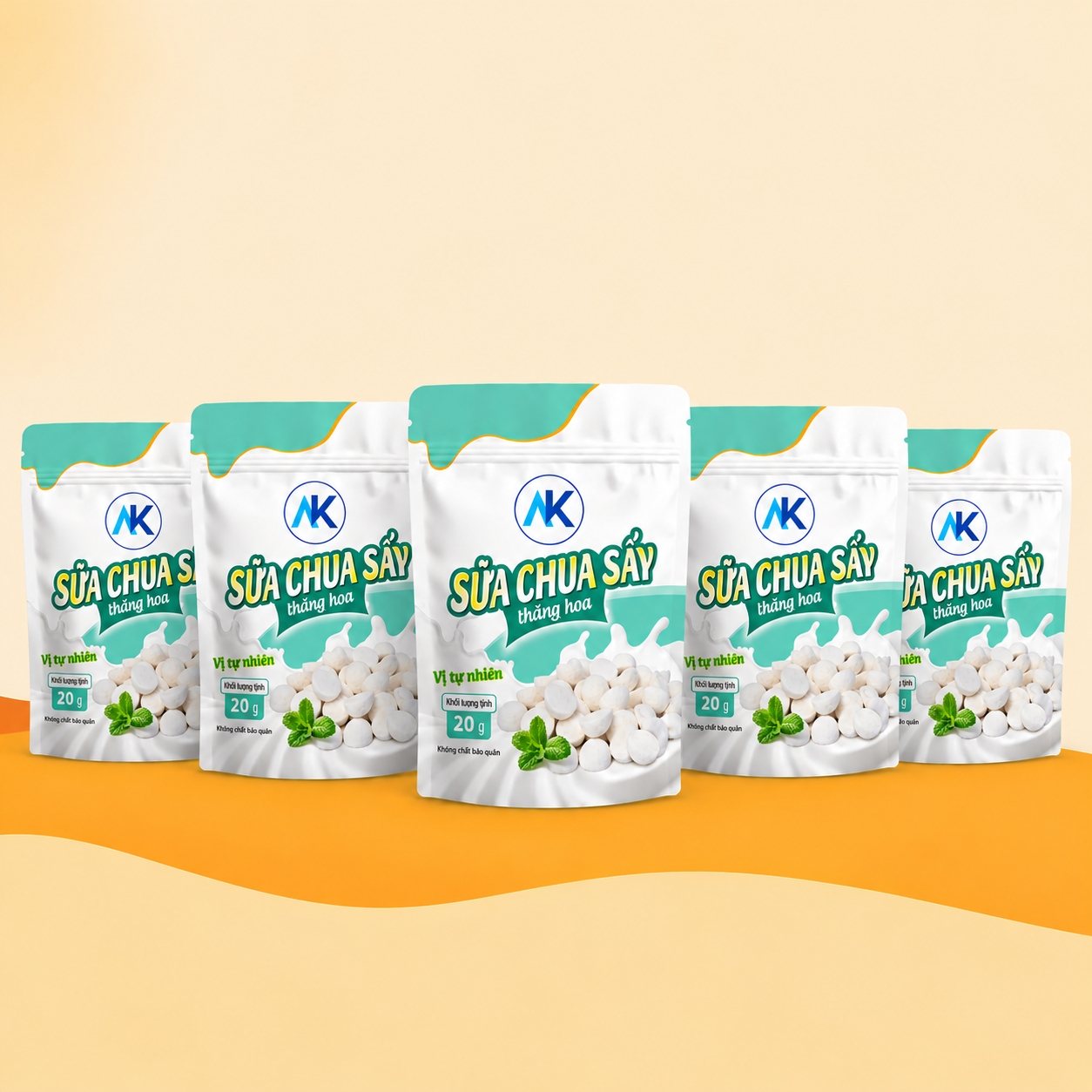 Combo sữa chua sấy thăng hoa vị chua ngọt tự nhiên 20g thơm ngon, giòn tan trong miệng AnKhang Foods